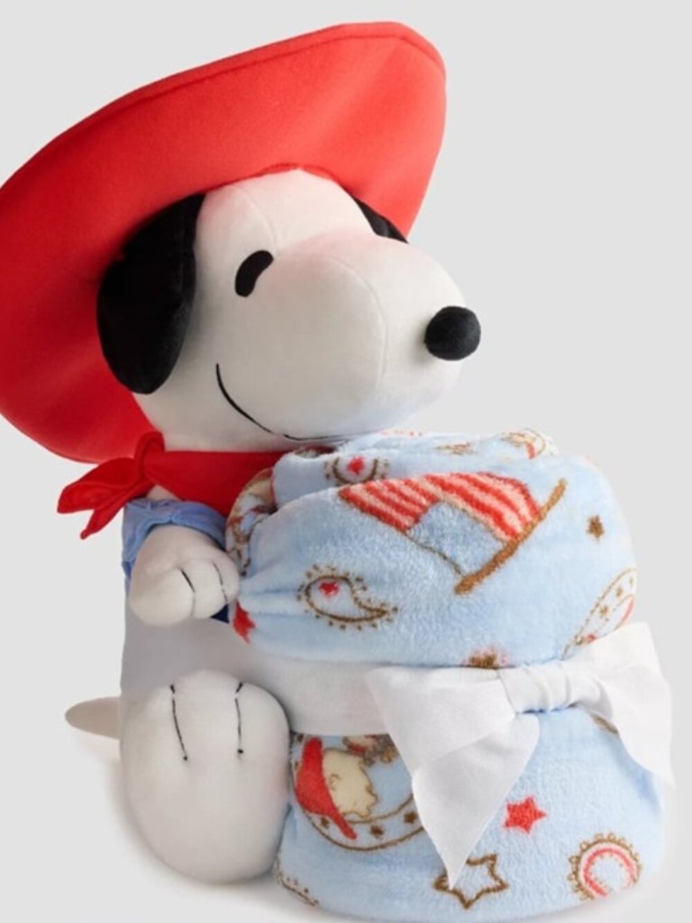 BNIP The Big One Kids Peanuts Snoopy Americana Buddy & Throw